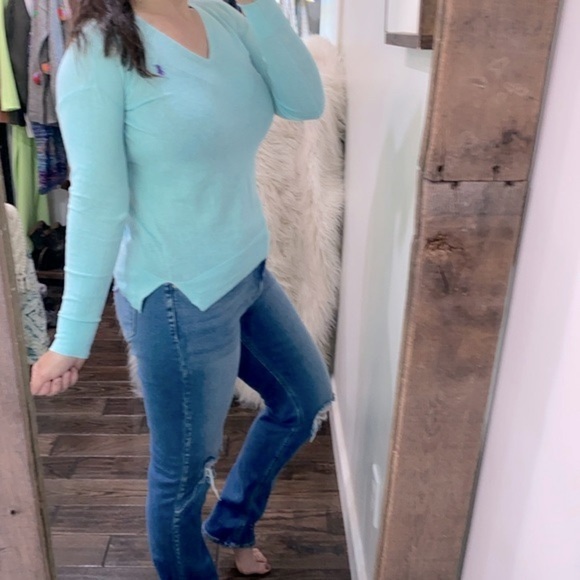 Polo by Ralph Lauren Light Blue V-Neck Sweater - Picture 2 of 8